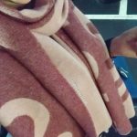 ACNE STUDIOS logo乾燥玫瑰粉色羊毛 圍巾 披肩 220X50cm-5